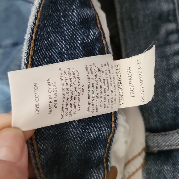 PACSUN  Ultra High Rise Slim Distressed Button Fly Jean 23 - Picture 11 of 12